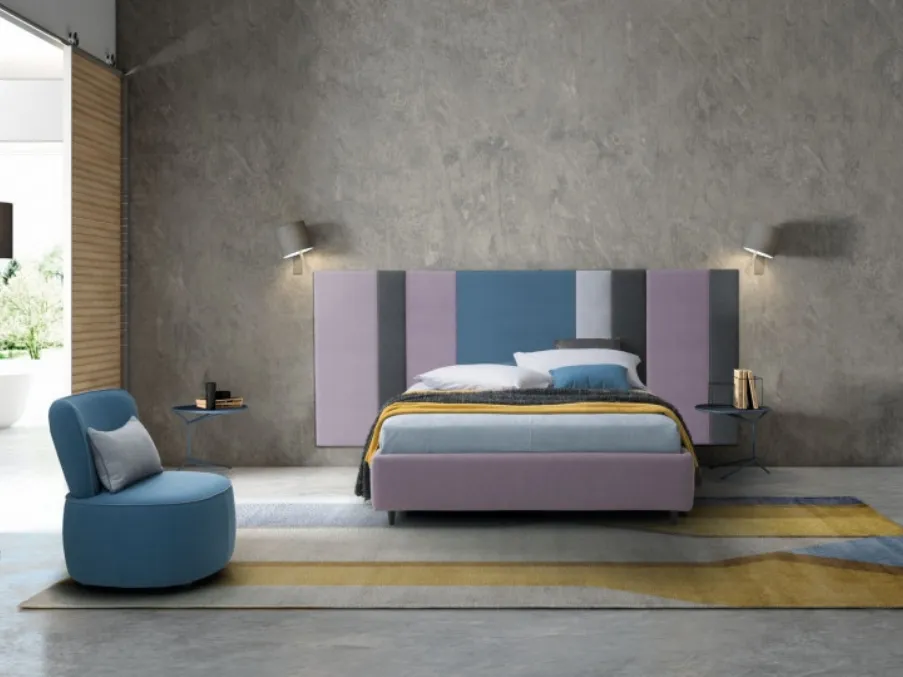 Letto singolo con testiera modulare Ground di Le Comfort